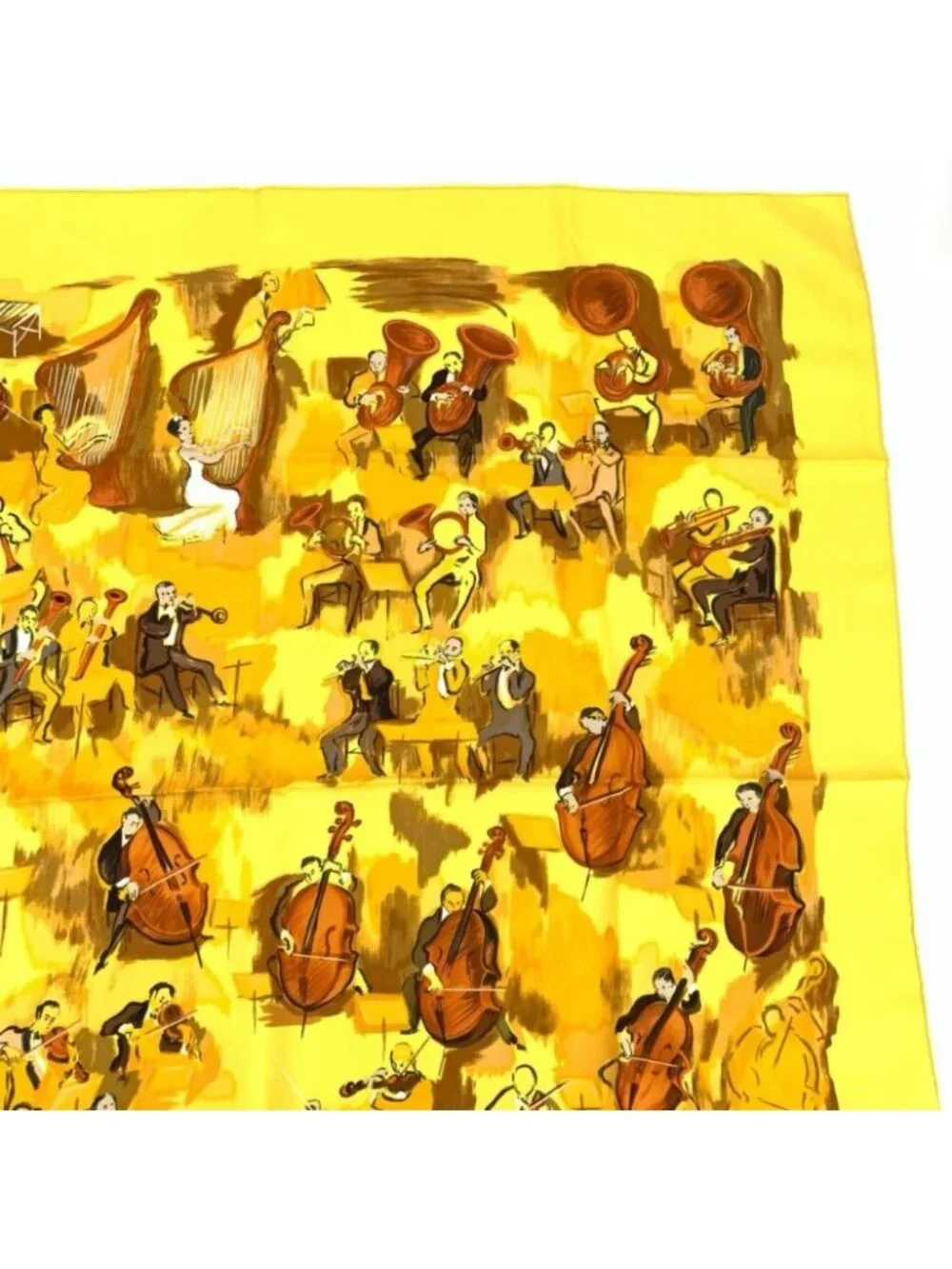 Hermes Carre 90 Concerto Scarf Yellow - Picture 3 of 7